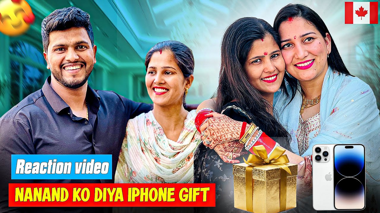 Reaction Video😍| Nanad ko dia apple ka phone 📱 | Bache ho gaye suprise se khus😘| Life in Canada🇨🇦