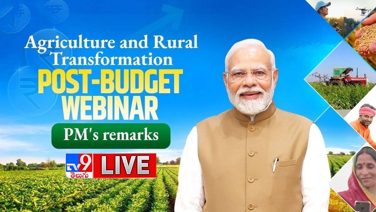PM Modi LIVE | Addresses Post-Budget Webinar On “Agriculture and Rural Transformation” - TV9