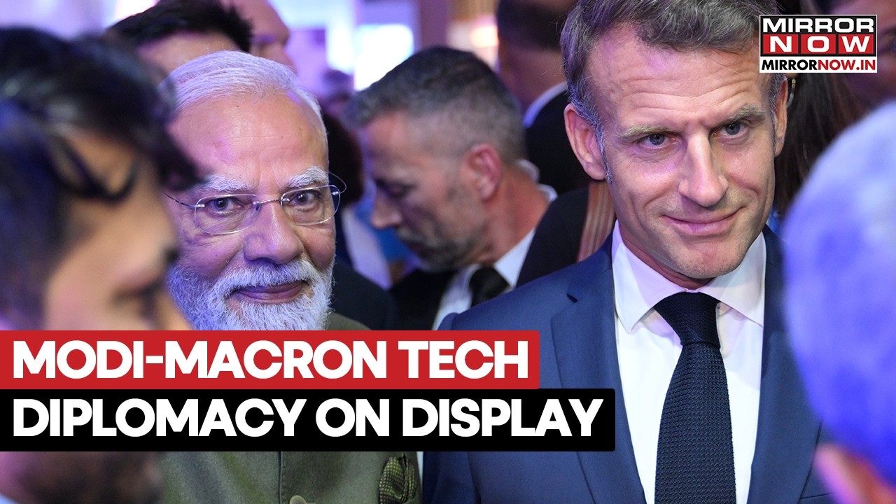 PM Modi  & President Macron Head On Walkabout Through Vivatech Conference In Paris | Watch Video