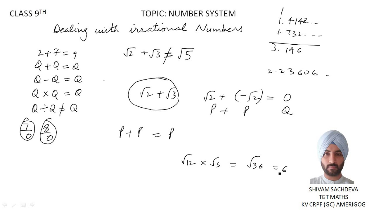operations on irrational numbers