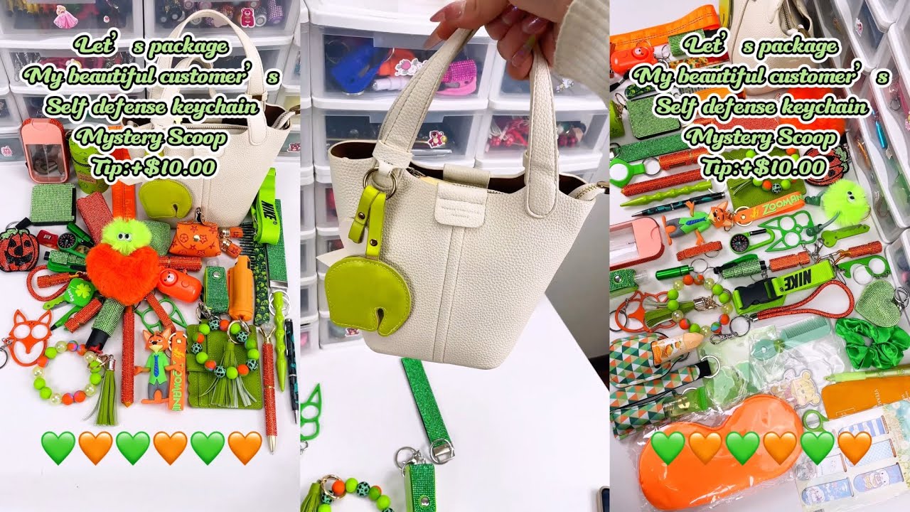 Orange& Green #selfdefenseplug #keyaccessory #linkinbio #keychain #asmr #mysteryscoop #safetyfirst 😍