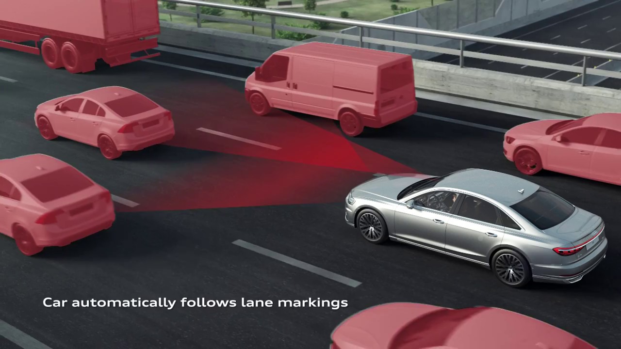 The new Audi A8 AI traffic jam pilot