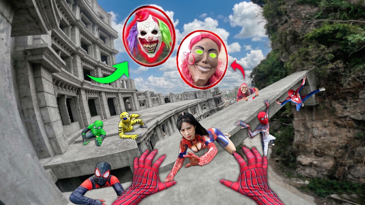 7 SPIDERMAN Vs SMILING WOMAN REAL LIFE ESCAPE 342.0 (Horror Parkour Pov Short) | Epic POV