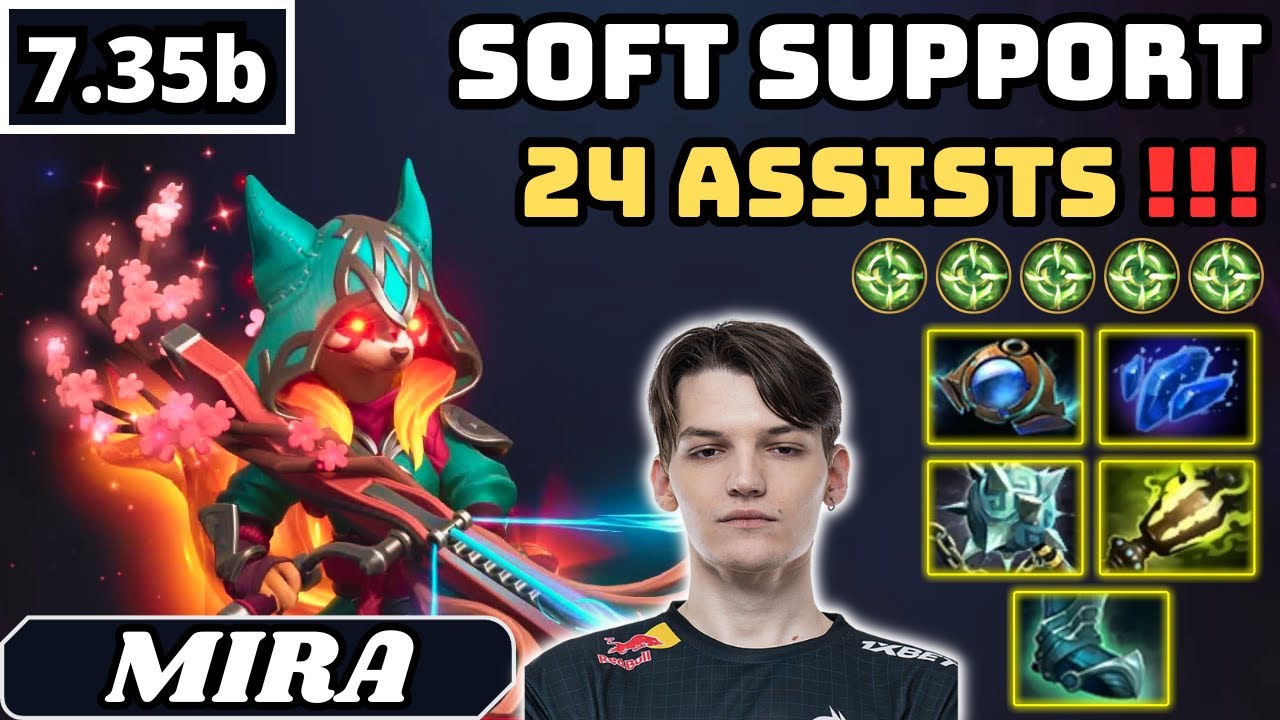 7.35b - Mira HOODWINK Soft Support 24 ASSISTS - Dota 2 Full Match Gameplay