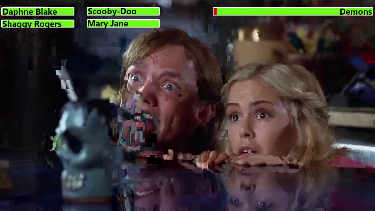 Scooby-Doo (2002) Monsters Invade Hotel Scene with healthbars