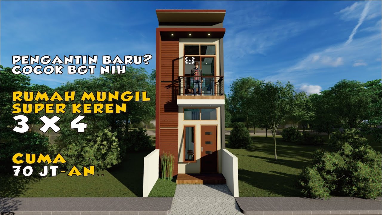 Rumah Mungil 3x4 (2 Lantai)
