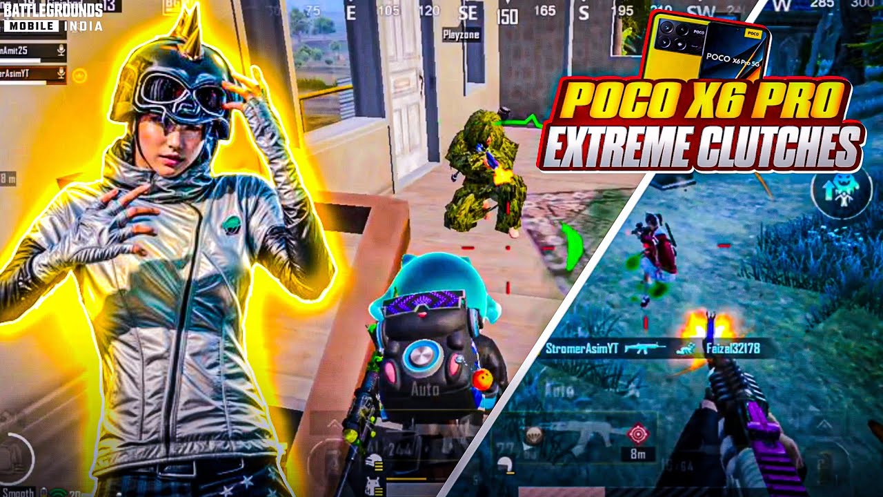POCO X6 PRO EXTREME CLUTCHES  |  Crazy clutches in poco x6 pro 😈😈🗿🗿⚡⚡🔥🔥