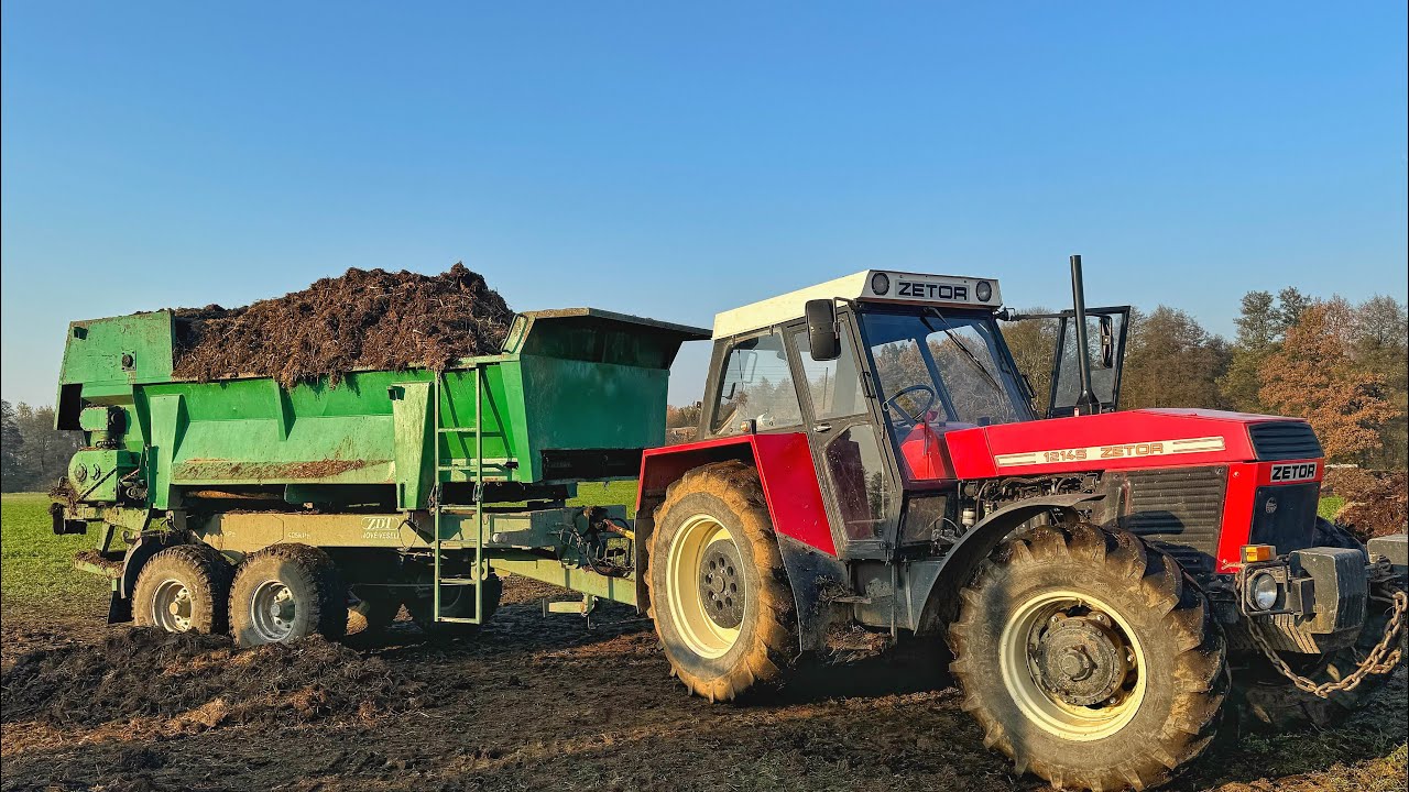 ZETOR 12145//ROZMETÁNÍ HNOJE
