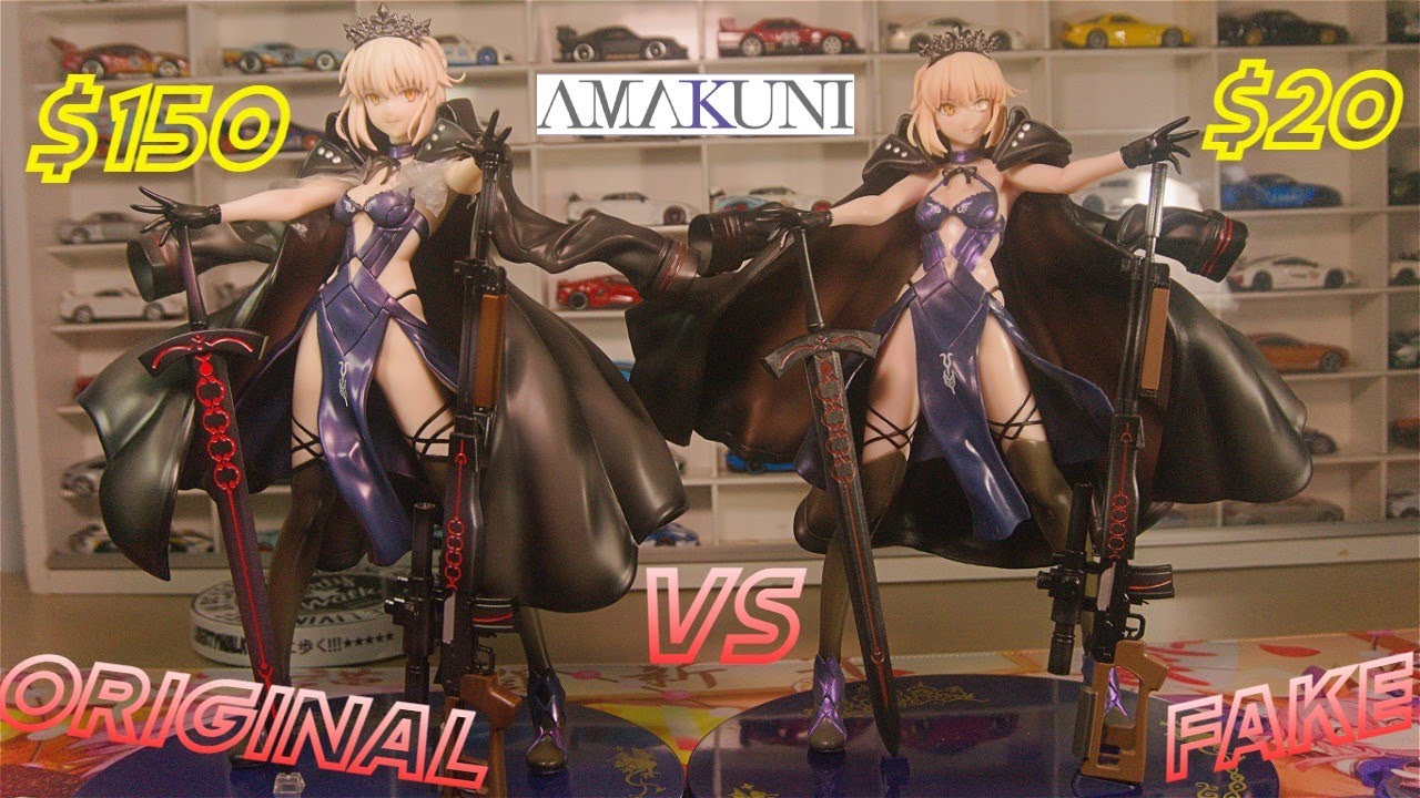 ORIGINAL VS FAKE AMAKUNI ALTRIA PENDRAGON RIDER ~ Fate Grand Order Figure
