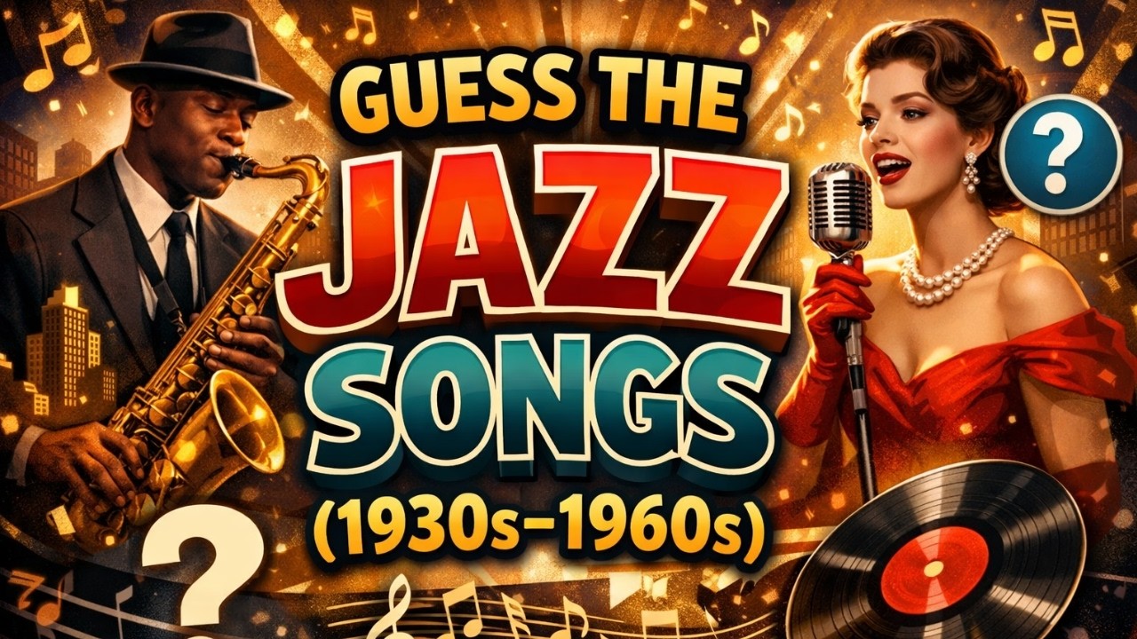Tylko 1% potrafi odgadnąć te utwory jazzowe 🎷 (lata 30.&ndash;60. XX wieku) | Quiz Burst