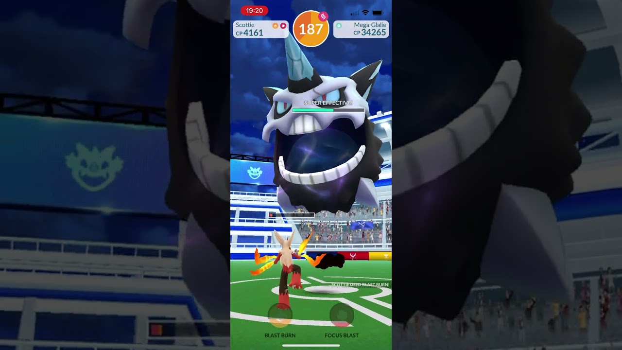 Flareon for the win! Mega Glalie Solo in Sunny