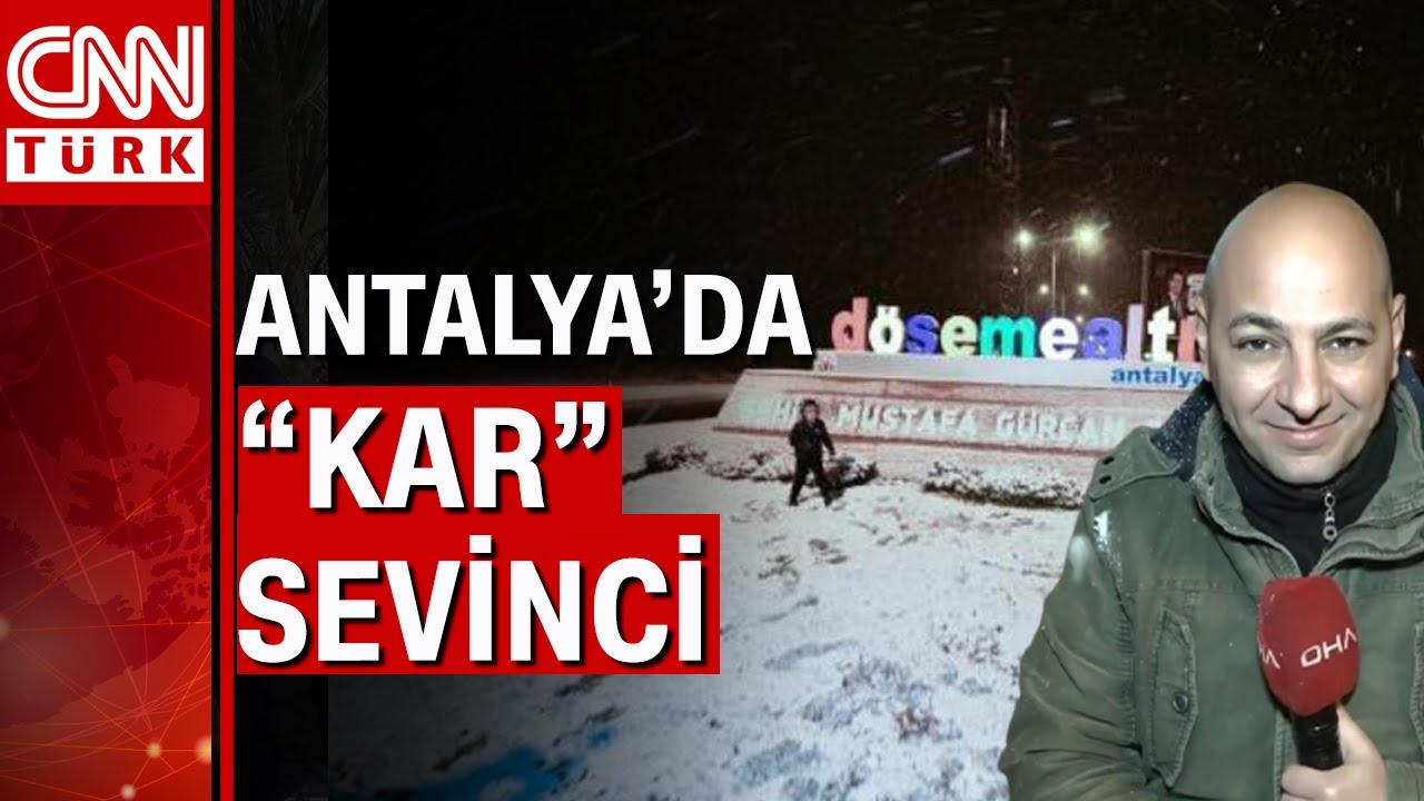 Antalya'ya 29 yıl sonra kar yağdı