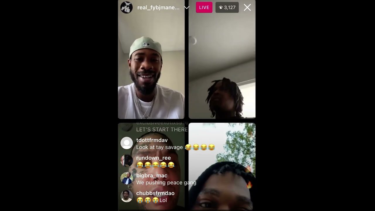 FYB J MANE X TAY SAVAGE X FYNDEE BOYY & KING YELLA GET’S ON I.G. LIVE TOGETHER. (LIL REESE)