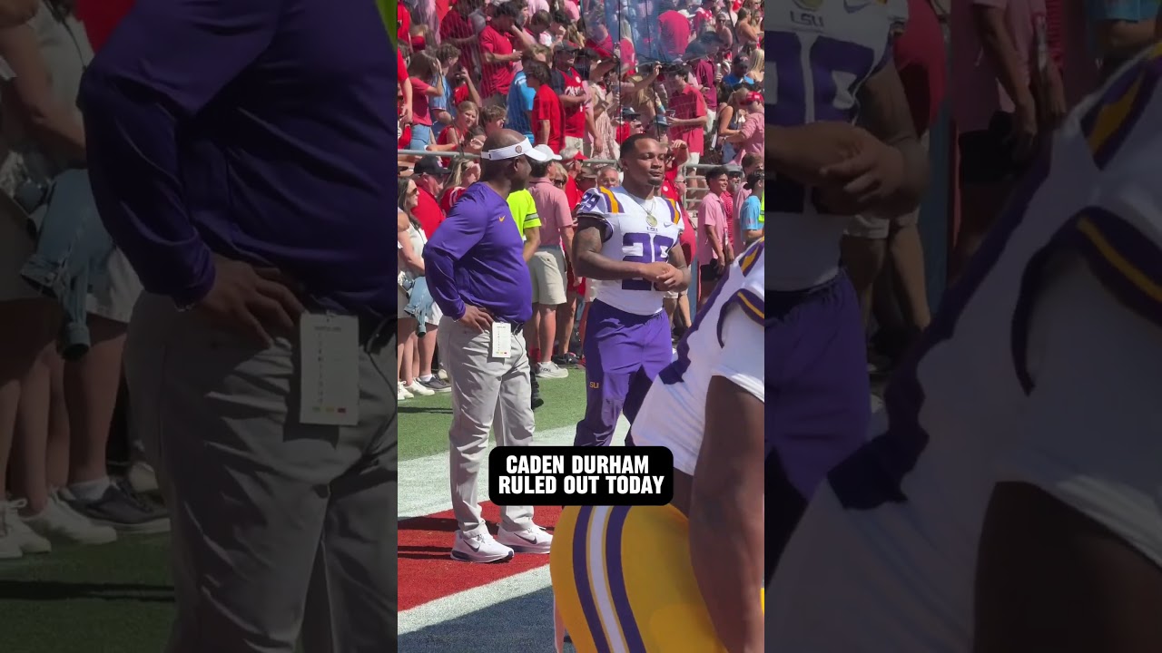 No Caden Durham today for #LSU, look for Jujuan Johnson and Harlem Berry to have an increased role