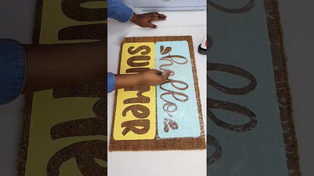 DIY Welcome Mat w/ Cricut HTV