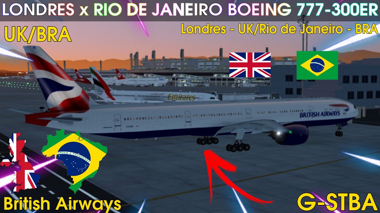 [AEROFLY FS 2023] VIAGEM LONGA DE LONDRES x RIO DE JANEIRO COM O BOEING 777-300ER DA BRITISH AIRWAYS