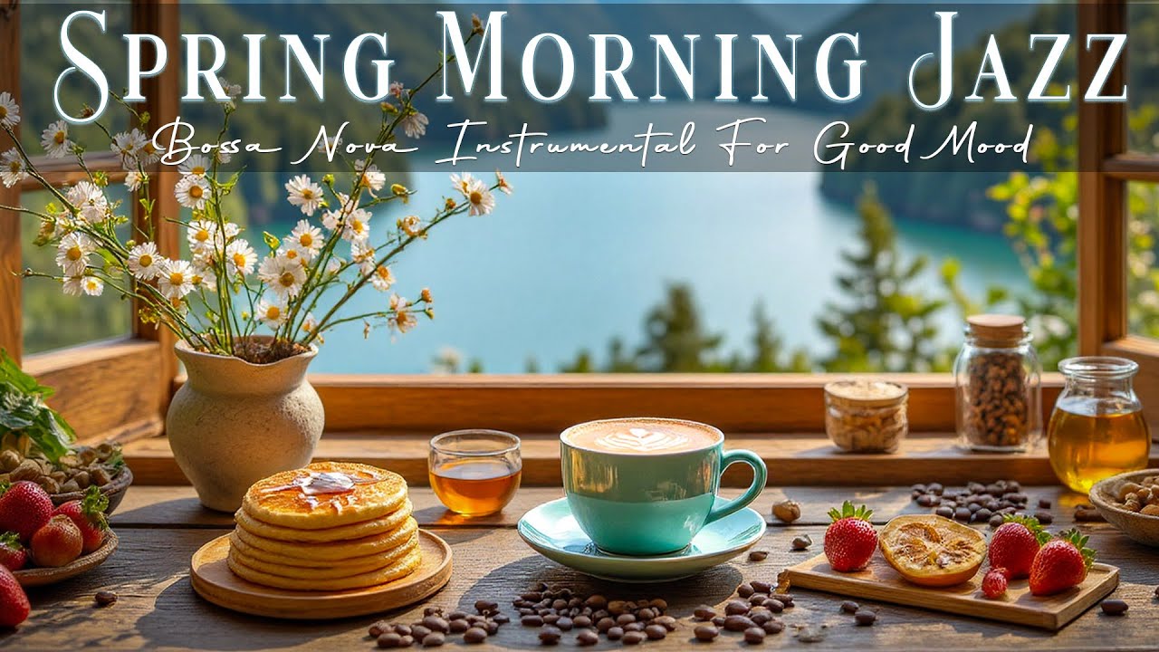 Spring Lake Morning Jazz ☕ February Coffee Ambience & Bossa Nova Instrumental for Good Mood
