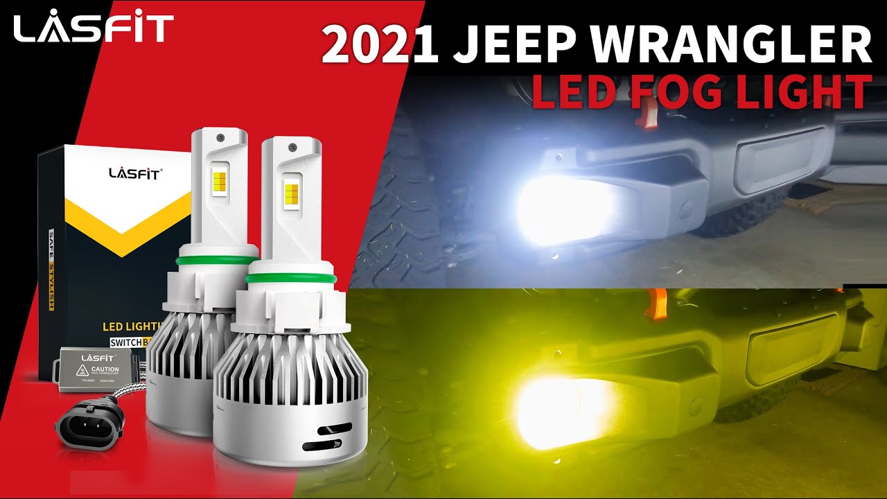 2021 Jeep Wrangler Switchback LED fog light Install & Review | Lasfit LED Bulb