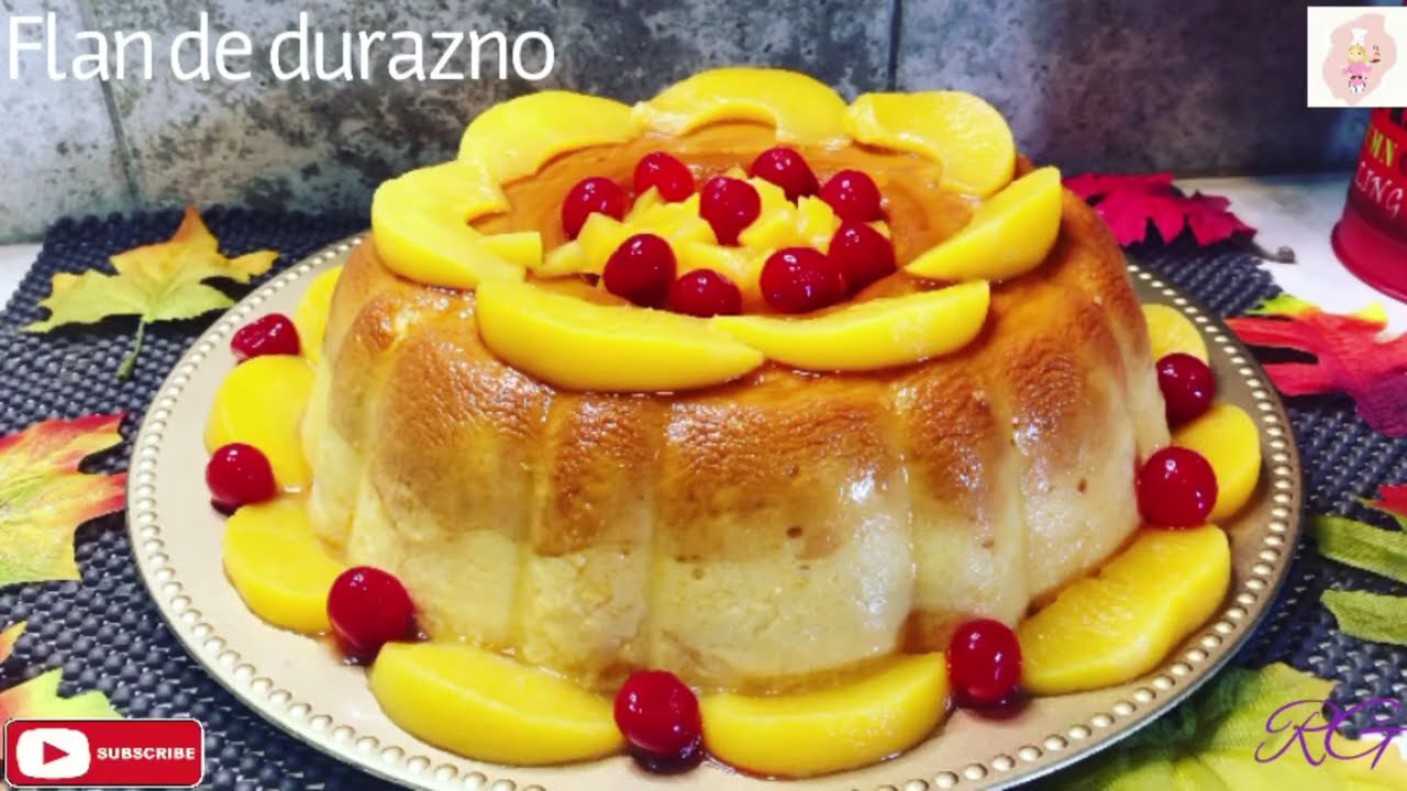 Flan de Durazno 🍑 súper fácil y delicioso 😋