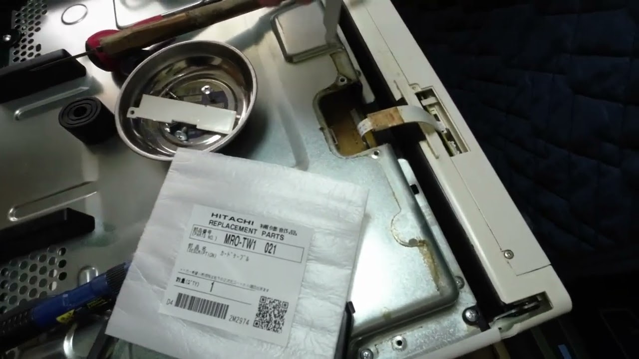 【家電修理シリーズ】日立 MRO-VW1のH01エラーを修理！原因はフラットケーブル断線｜交換手順を動画で解説