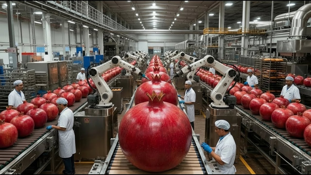 How Pomegranate Juice Is Made for Millions | Inside a Modern Factory (Full Process)