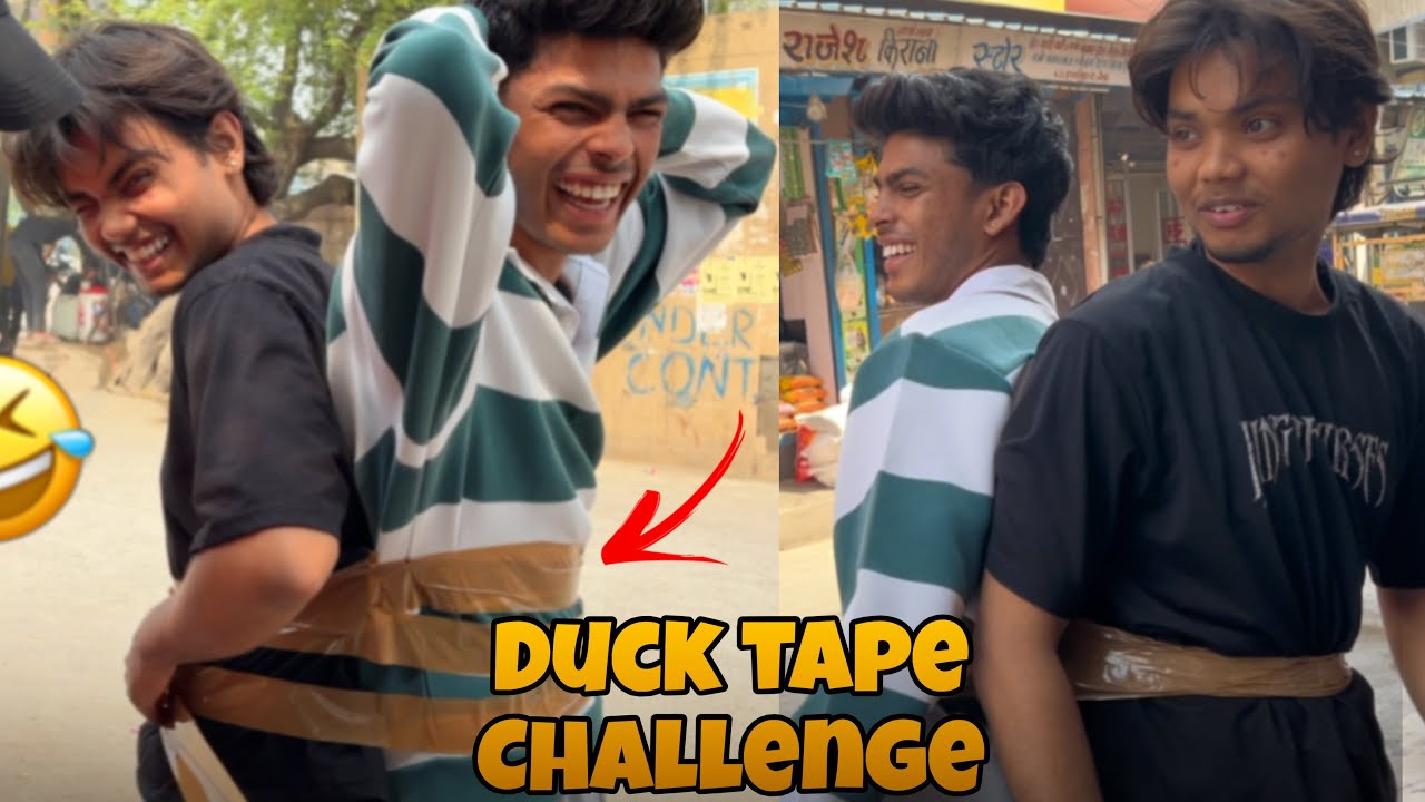 Duck tape challenge gone wrong😭