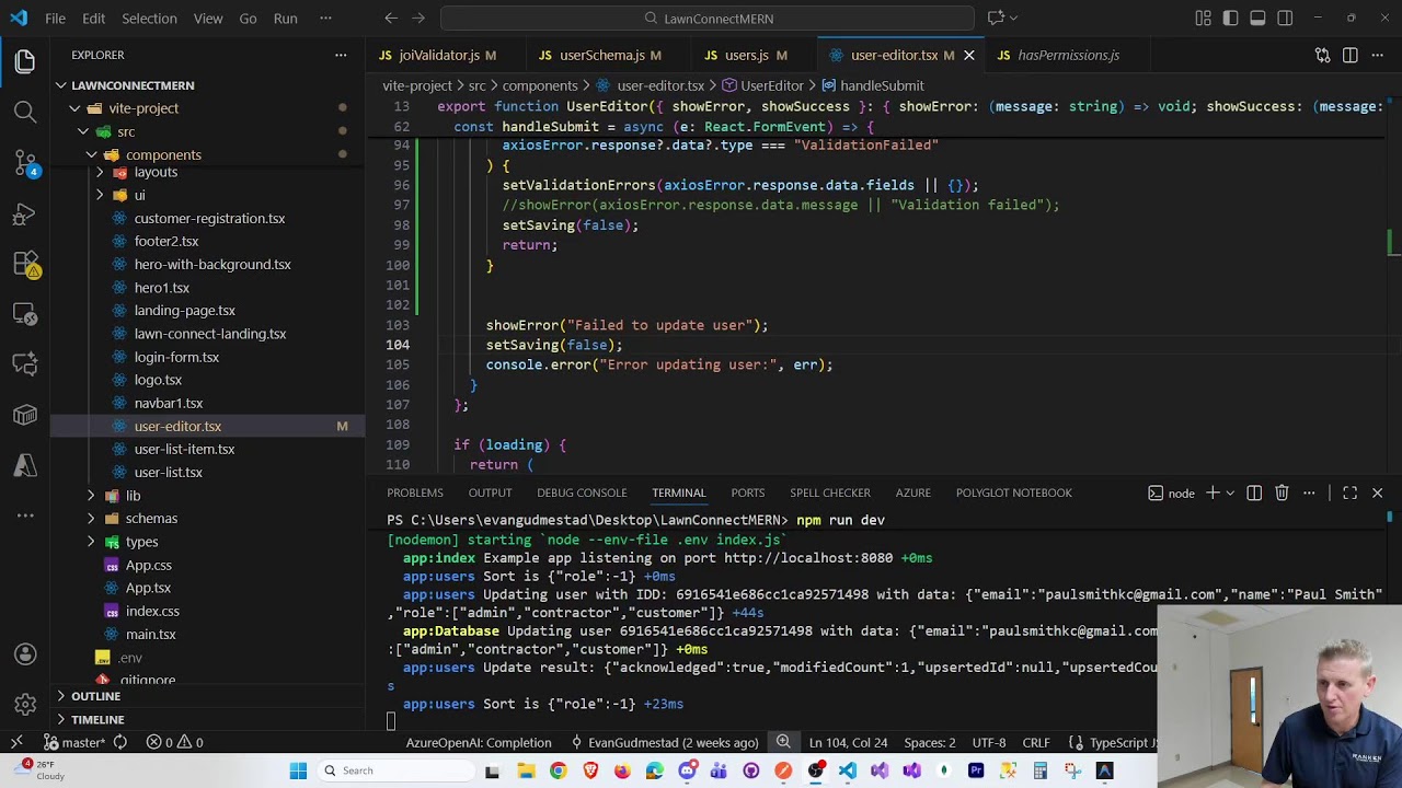 Live Coding - Handling Joi Validation Errors in React