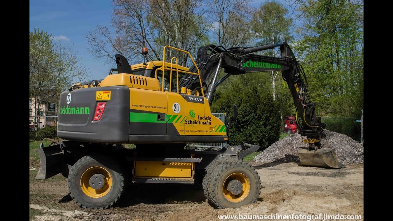 Bagger VOLVO EW 160 D mit Engcon Tiltrotator