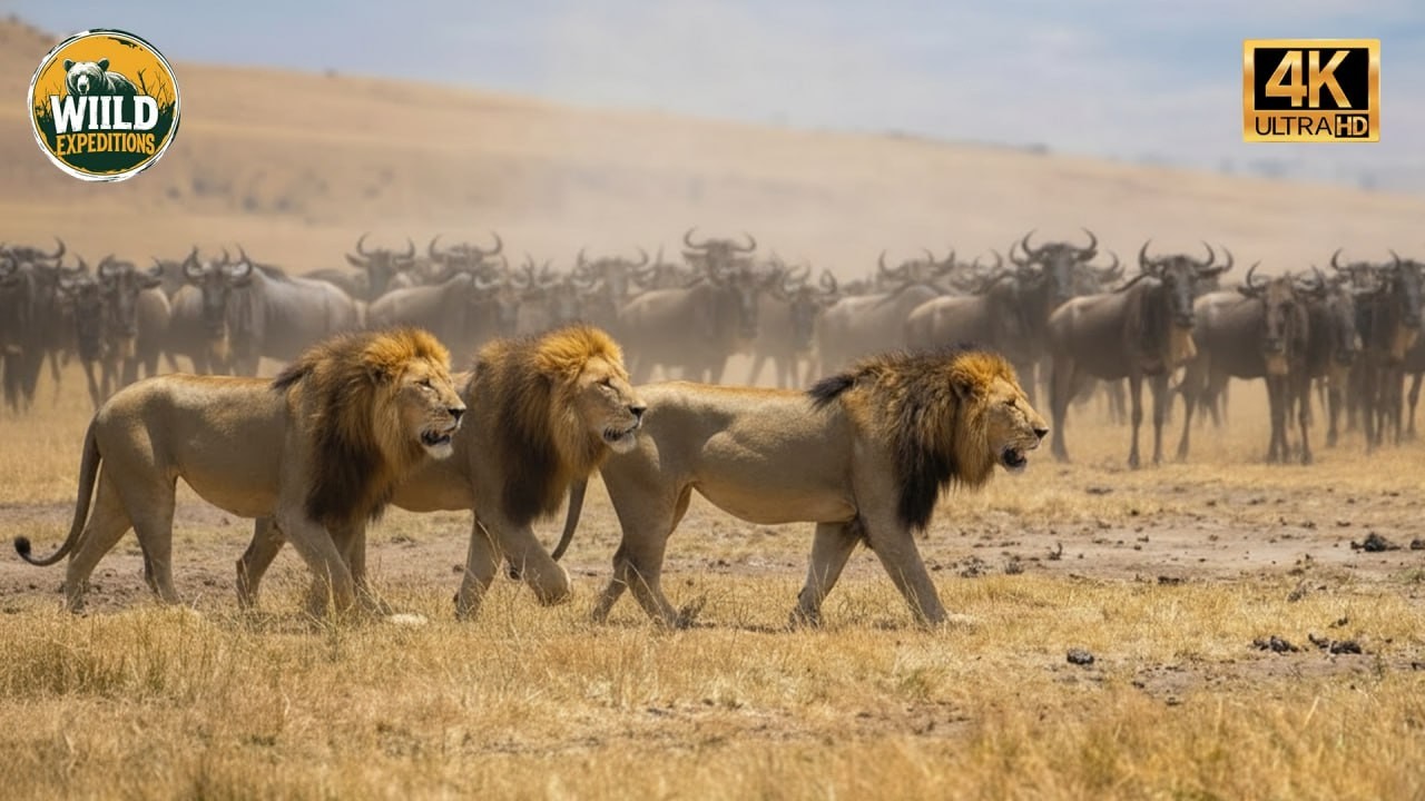 African Savanna: Lions Battle for Survival | 4K Wildlife Documentary
