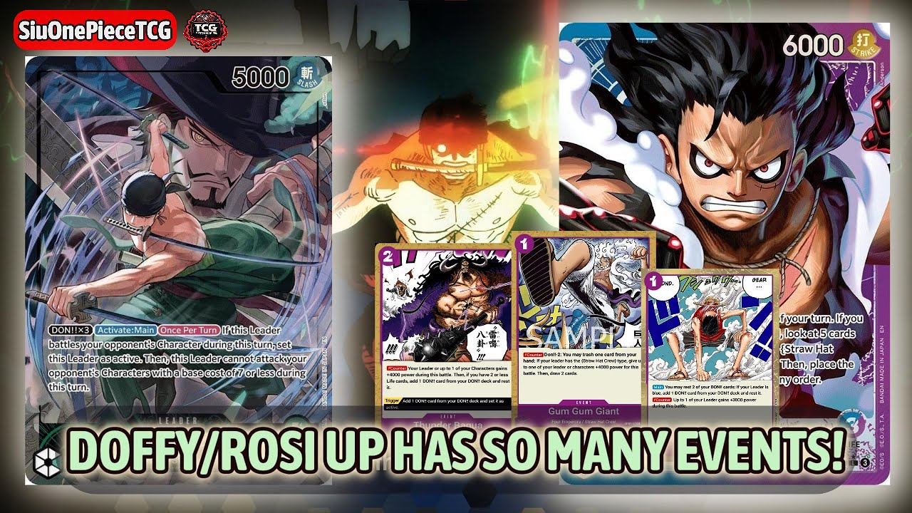 UP Luffy (Doffy & Rosi Version)  HAS SO MANY EVENT - OP12 🟢 Zoro VS. 🔵🟣 UP Luffy 🎮 GAMEPLAY