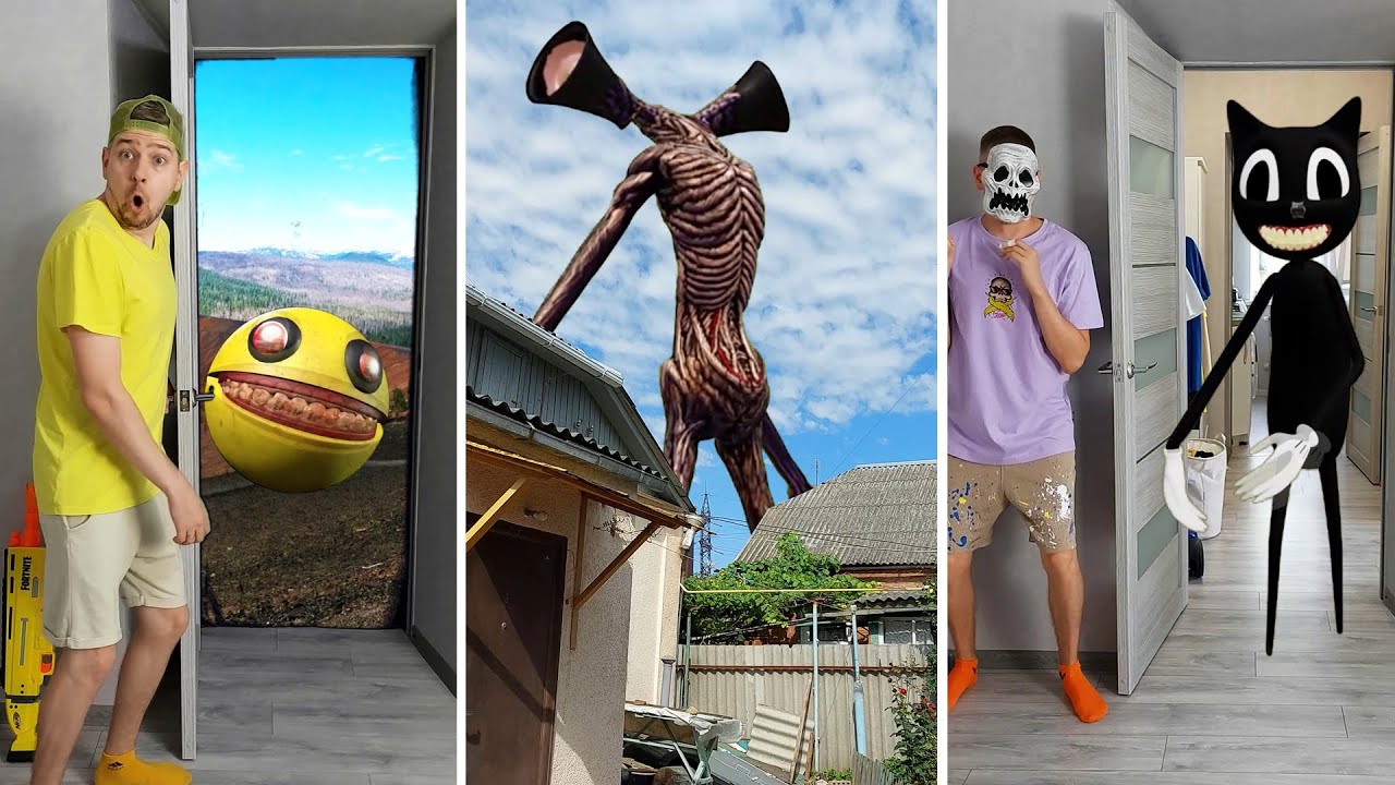 Army Siren Head, SCP,  Evil Pacman VS Action Papa