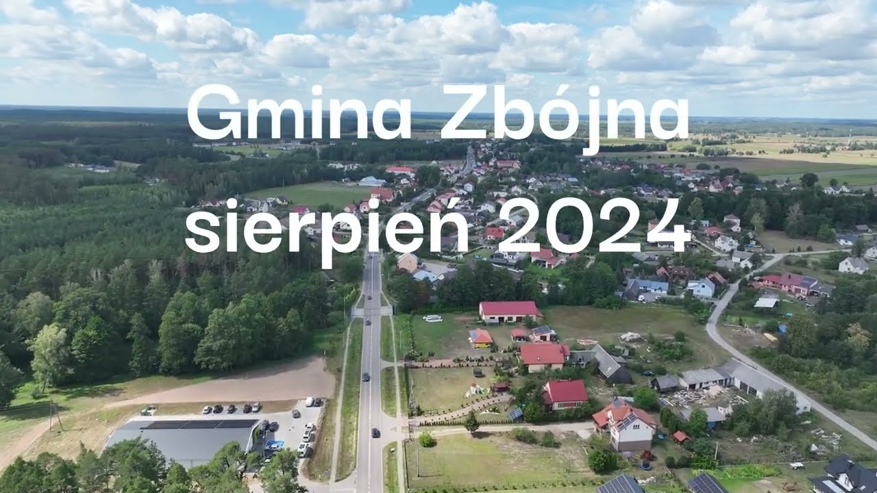 Gmina Zbójna z lotu ptaka - Sierpień 2024