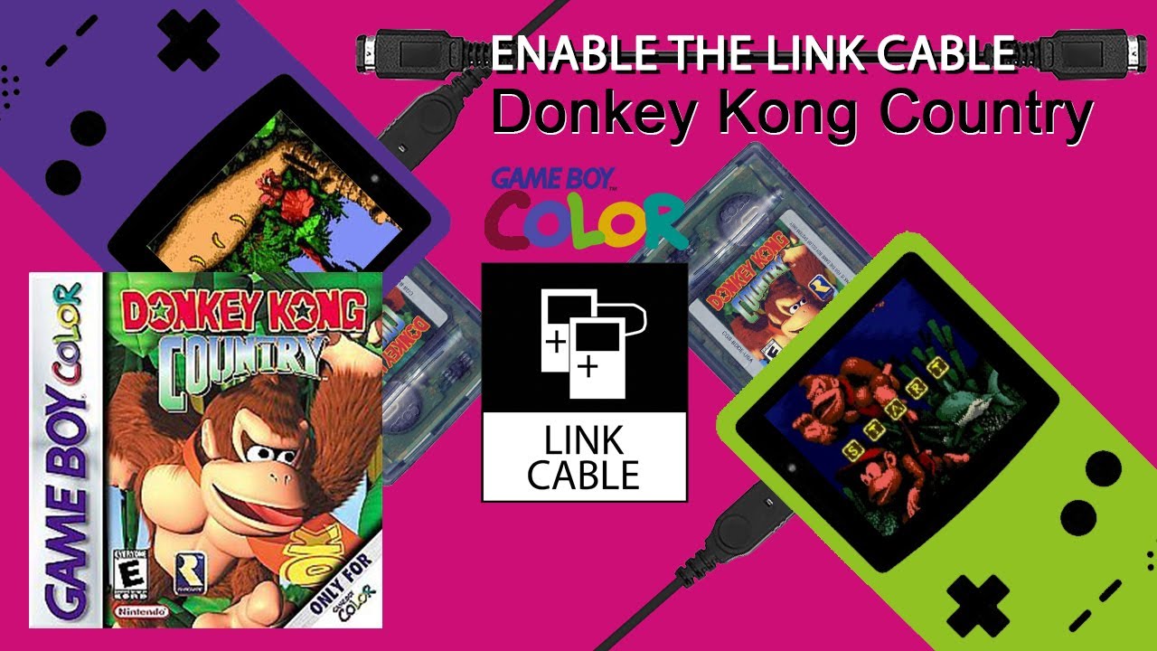 Donkey Kong Country (2000, GBC) - ENABLE THE LINK CABLE - 2 exclusive multiplayer mini games