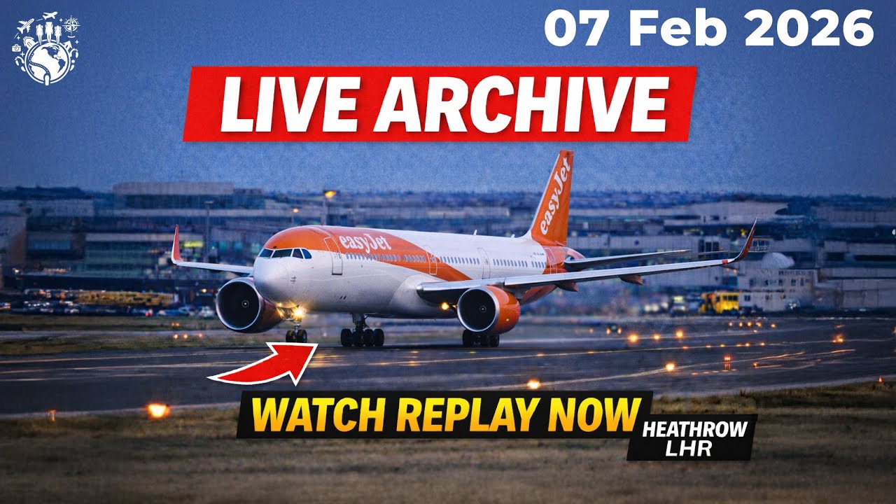 LONDON Heathrow Airport Plane Spotting ✈️ Real-Time Aircraft Landings Takeoffs (LHR) 07.02.2026