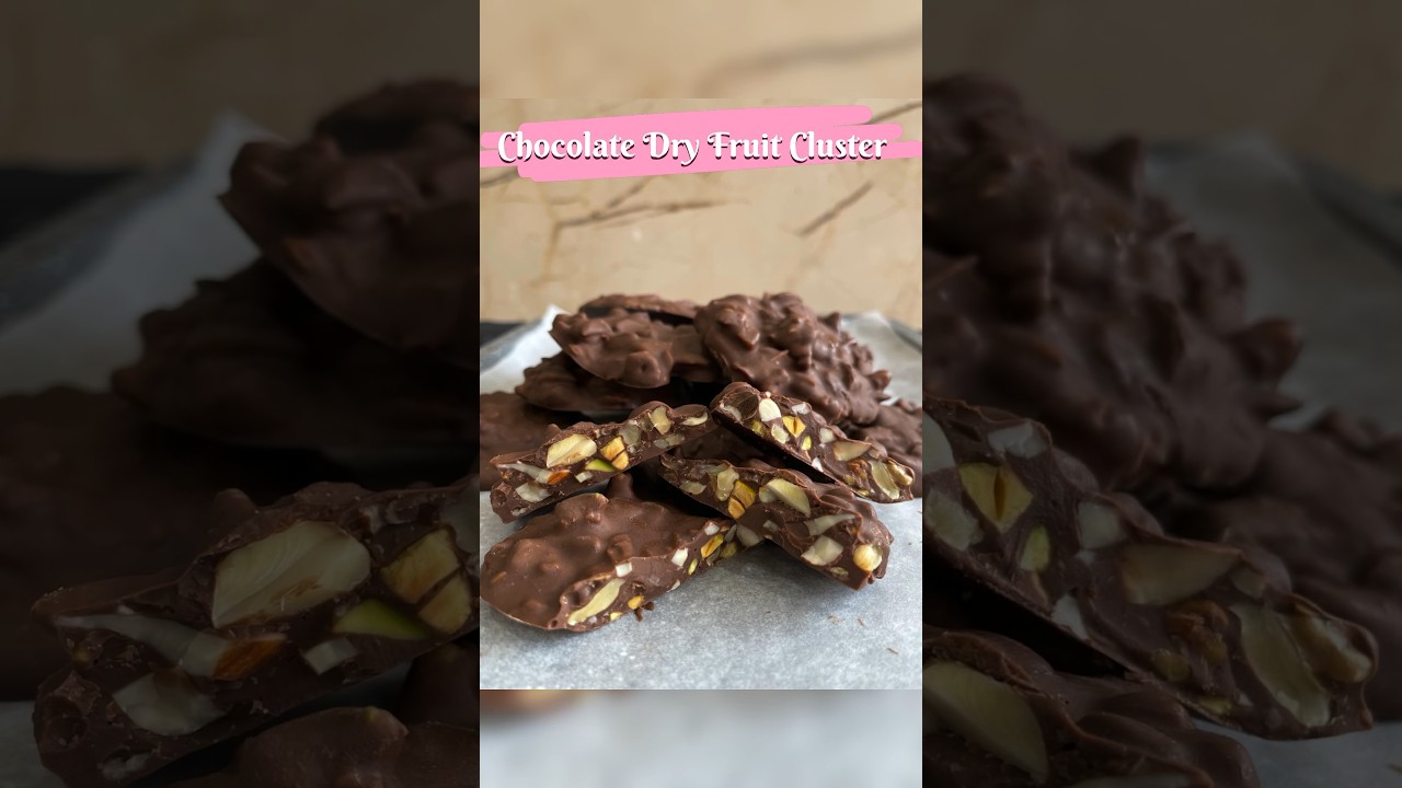 Chocolate Dry Fruit Cluster 🍫 #chocolateclusters #chocolate #chocolatenutclusters #chocolaterecipe