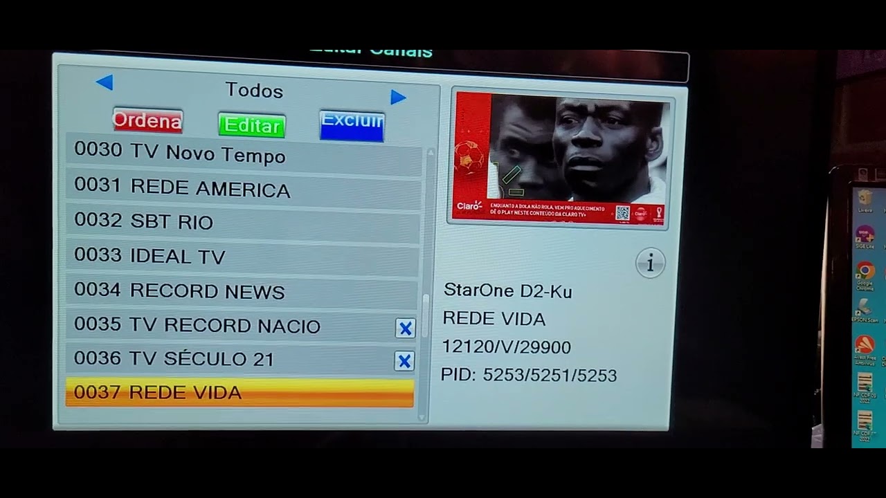 Como editar,  mover, renomear, excluir canais no BS-9900?