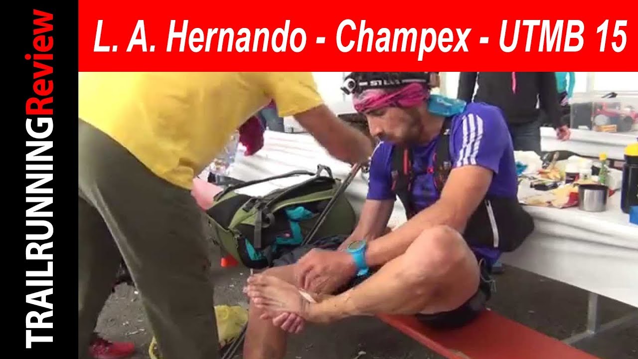 Avituallamiento Luis Alberto Hernando en Champex UTMB 2015