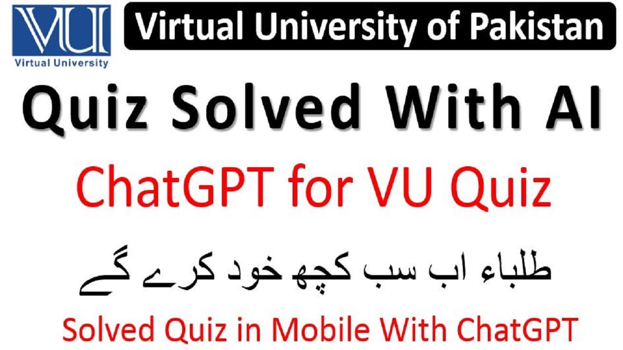 How To Solve Virtual University Quiz With ChatGPT On Mobile