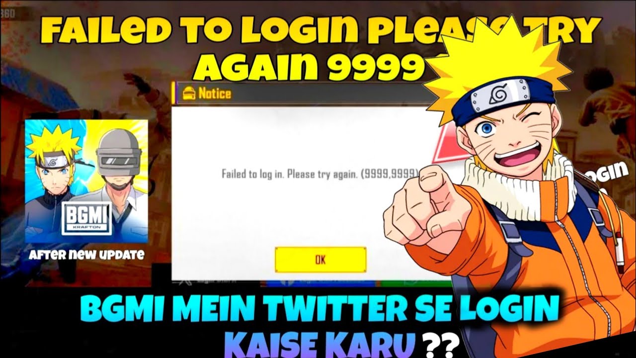 Bgmi failed to login please try again 9999.10 twitter 🔥 Failed to login please try again 9999 | Pubg
