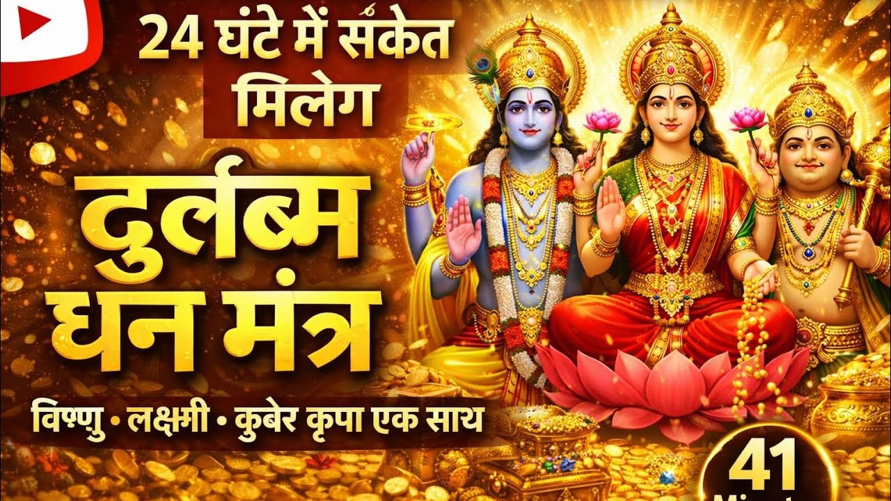 41 मिनट में किस्मत बदलने वाला दुर्लभ धन आकर्षण मंत्र | विष्णु लक्ष्मी कुबेर कृपा एक साथ #PositiveEn💯