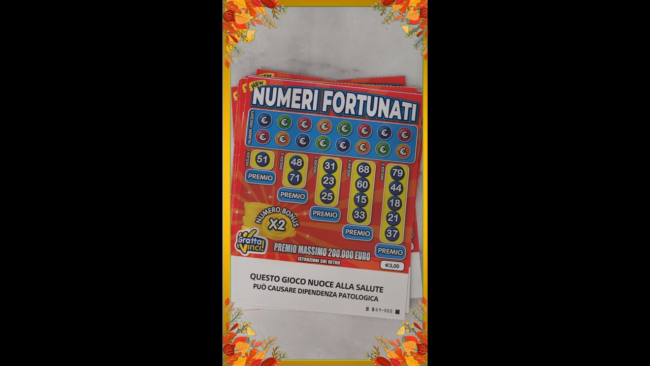 Numeri Fortunati Blocchetto intero parte 1