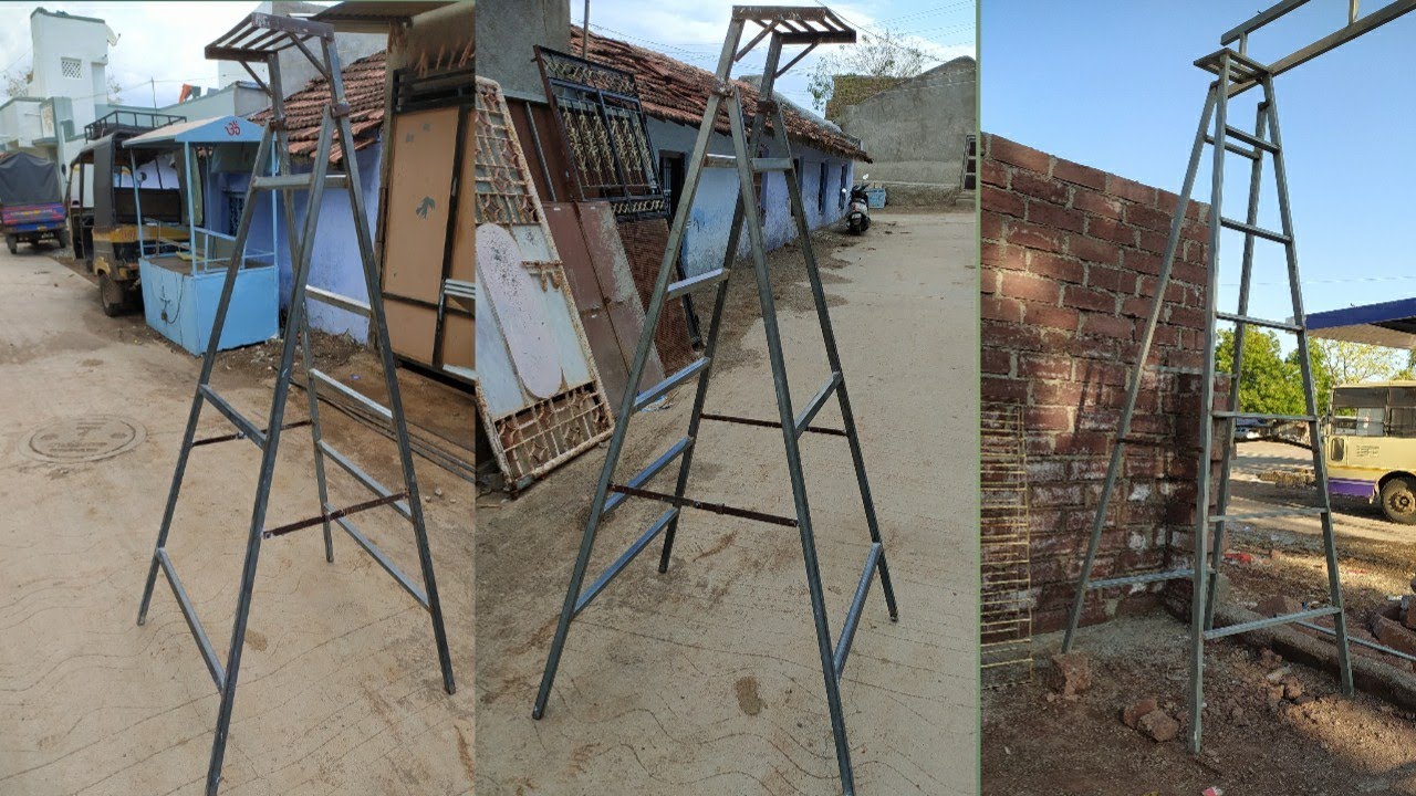 लोहे की पाइप की फोल्डिंग सीढ़ी कैसे बनाये | how to make a metal foldable ladder लोहे का फोलडिग घोड़ा