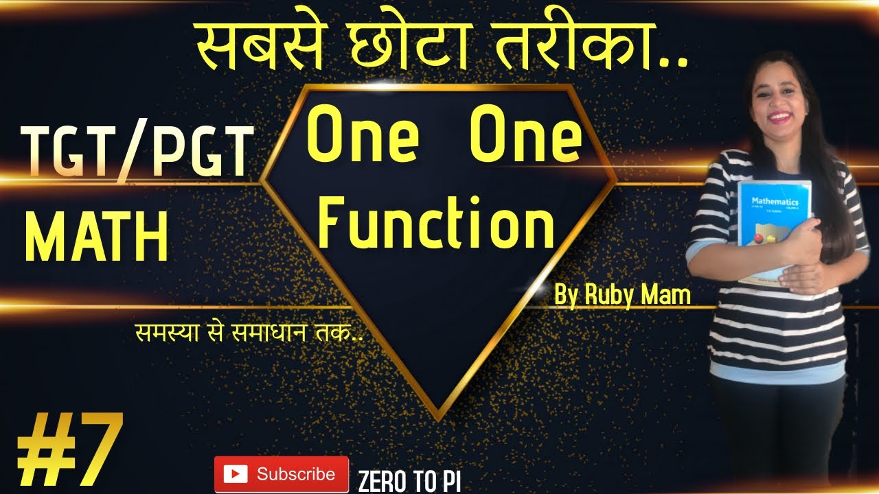 Short method for ONE ONE FUNCTION FOR DSSSB TGT MATH UP TGT / PGT MATH