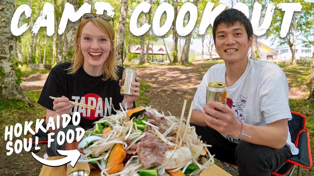 Japan Campsite Cooking | We Tried the MUST EAT Japanese Soul Food Jingisukan (Genghis Khan Lamb BBQ)