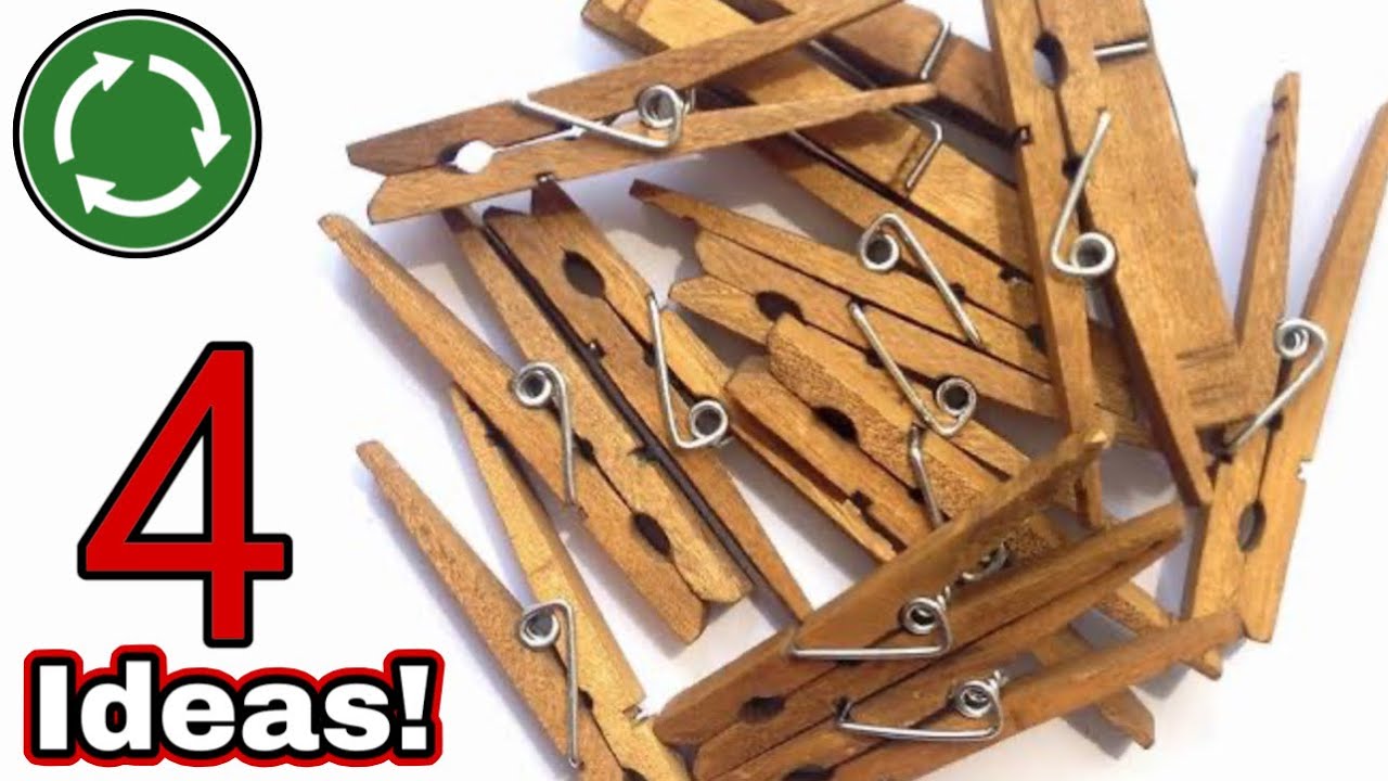 4 супер идеи с деревянными прищепками! Сделай сам! Перерабатывать!