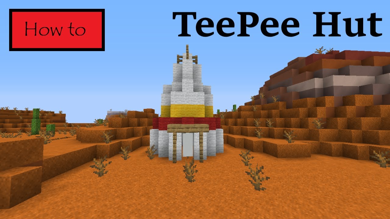 How to build a Native American Teepee Hut in Minecraft