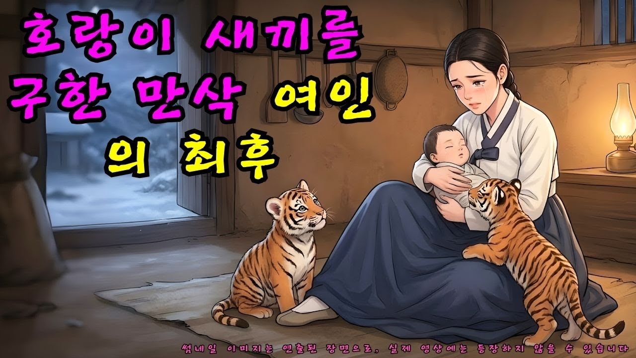 [감동 야사] 굶주린 만삭 여인이 호랑이 새끼를 살려주자 벌어진 충격적인 결말| 야담 | 야사 | 전설 | 민담 | 설화 | 옛날이야기 l 오디오북