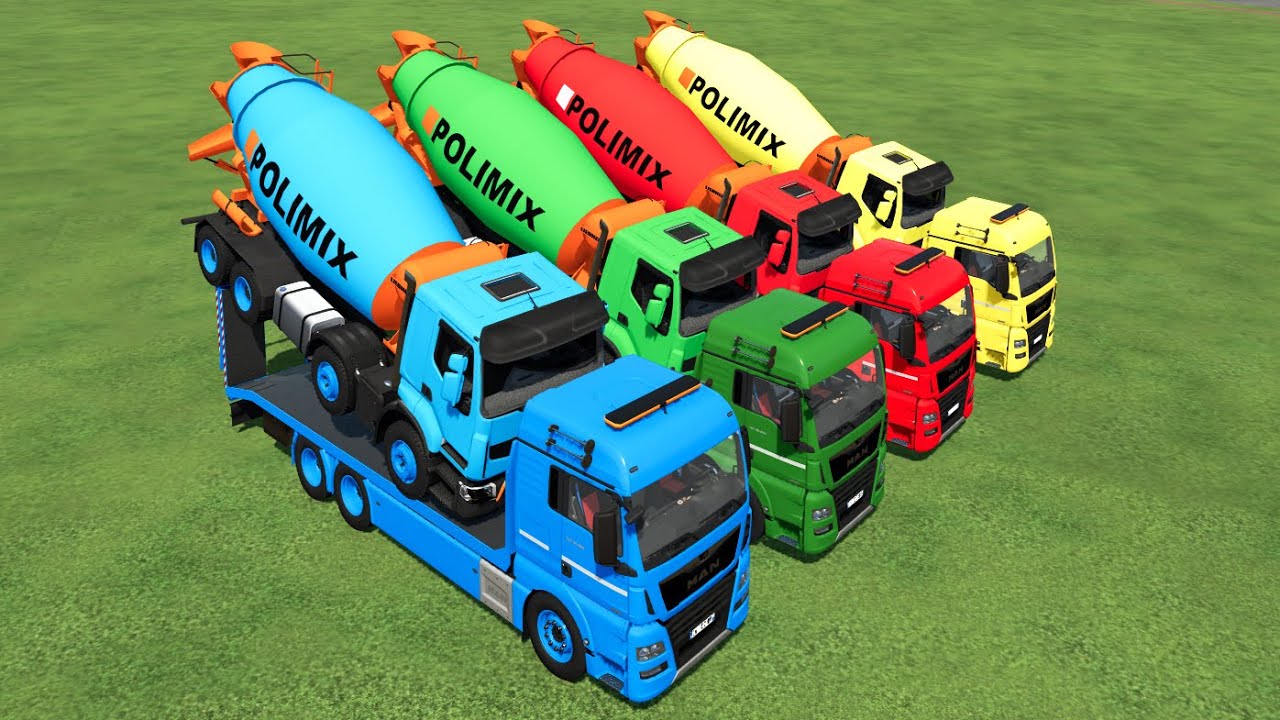 MIXER TRUCK LOADER TRANSPORTING TO GARAGE ! FS 22 !! FARMING SIMULATOR 22 | TRANSPORT OF COLORS !