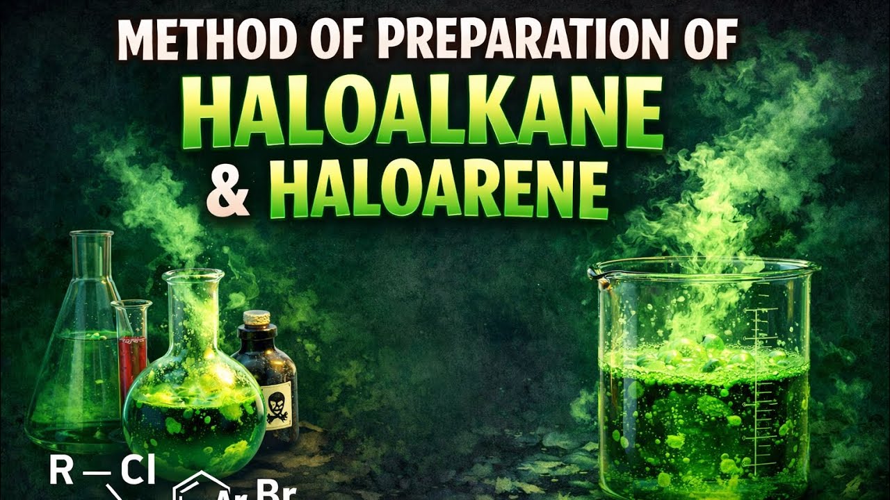 Method of preparation of haloalkane and haloarene 