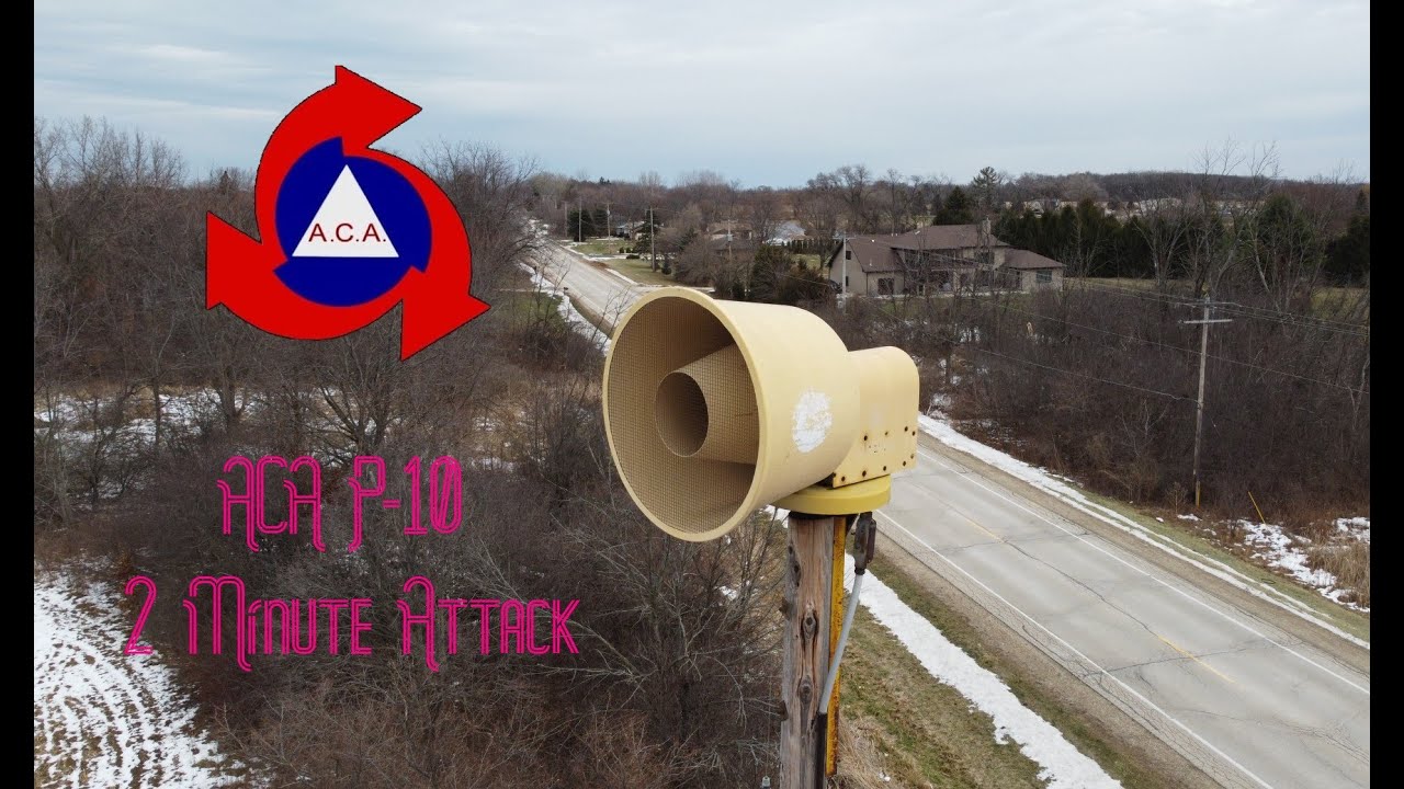 Pleasant Prairie, WI ACA P-10 (8 Port) Siren Test, Attack